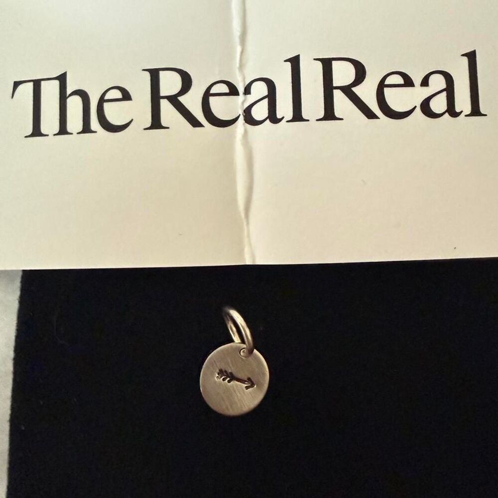 NWT The Real Real sterling silver mini arrow charm